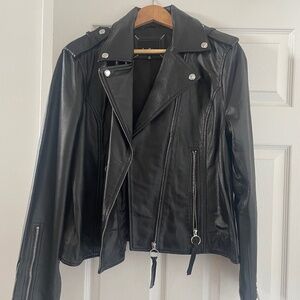 Black leather coat - Sam Edelman